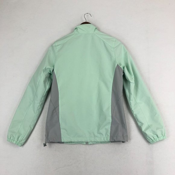 New Balance Women's Size Small Green Grey Lightweight Windbreaker Jacket - Picture 11 of 12